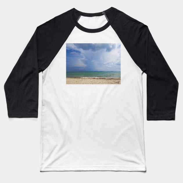 Seascape Baseball T-Shirt by Anastasia-03